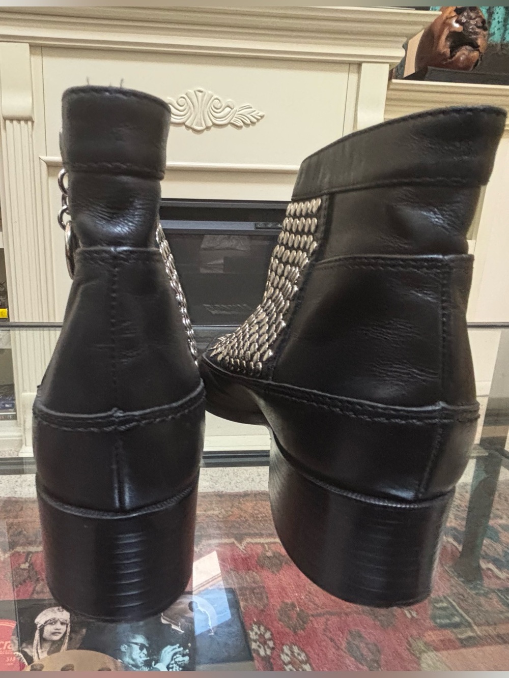 🔥 PROENZA SCHOULER Studded Leather Ankle Boots EU 39 US 9 EUC 🔥 - Picture 4 of 7